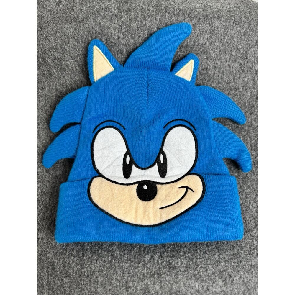 SONIC THE HEDGEHOG Collector Beanie Hat SEGA Blue Knit Youth OSFM